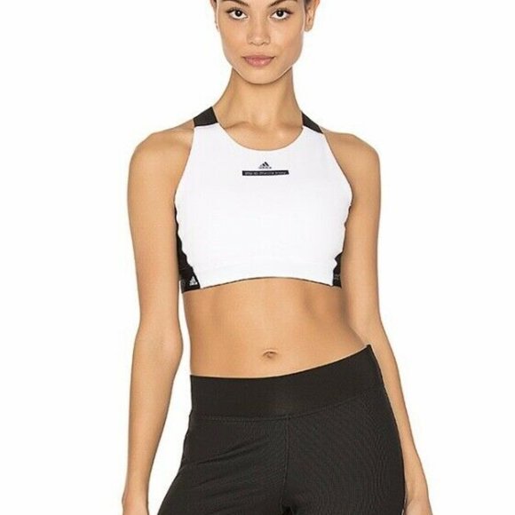 Adidas by Stella McCartney The Hiit Bra in White&Black Size S - Picture 4 of 5